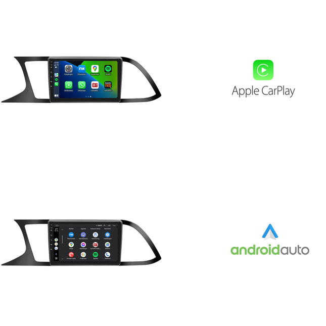 Seat Leon | Matt Zwart | Android 13 | Autoradio | 2013 t/m 2020 | CarPlay & Android Auto