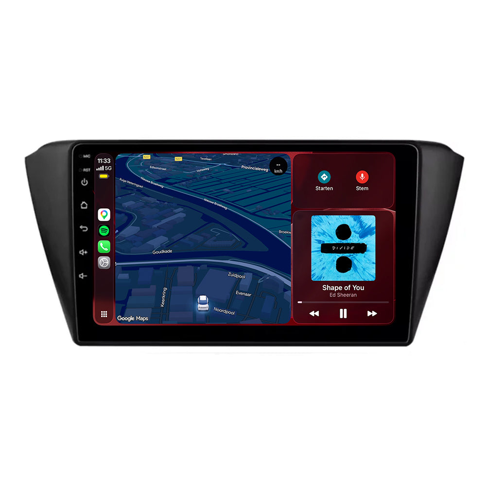 Autoradio Skoda Fabia con CarPlay e Android Auto | 2015–2021 | 9 pollici | Android 15 | CTX-7274