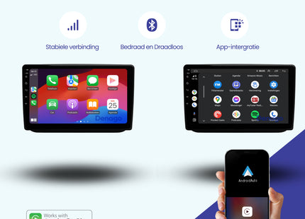 Skoda Fabia CarPlay autoradio | 2007 t/m 2015 | Denago DNG-A392 | 9 inch | Android 13 | Draadloos CarPlay & Android Auto