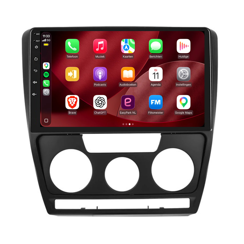 Radio CarPlay e Android Auto per Skoda Octavia | 2007–2012 | 9 pollici | Android 15 | CTX-7282
