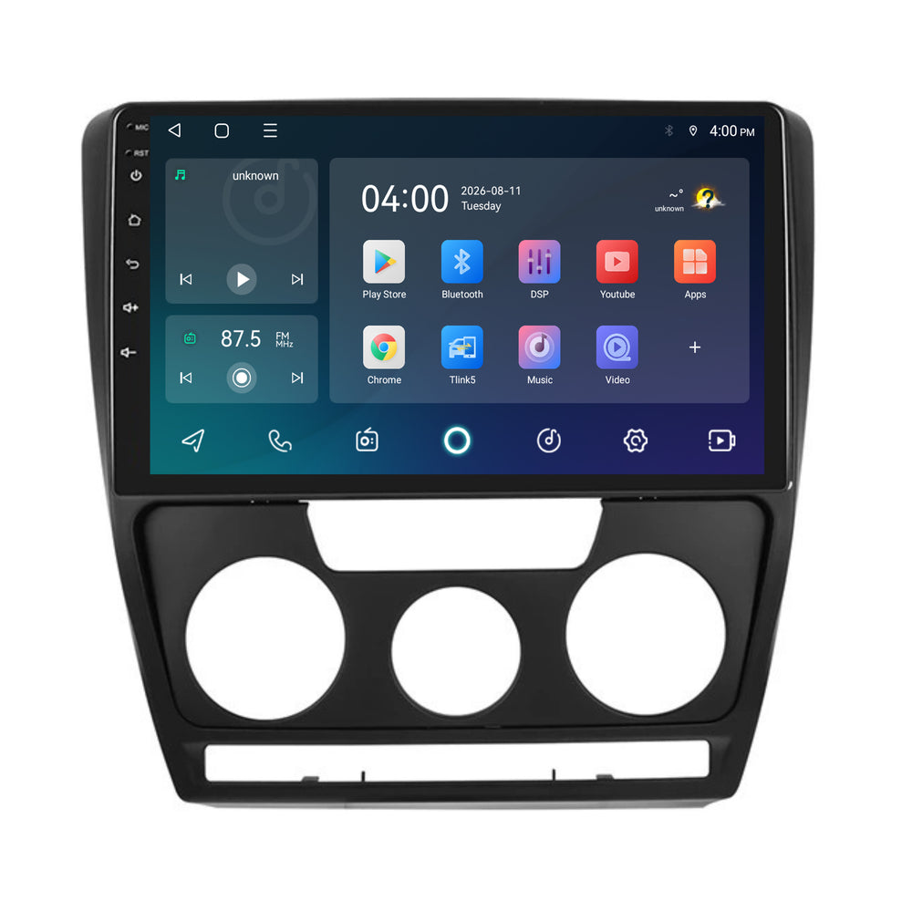 Radio CarPlay e Android Auto per Skoda Octavia | 2007–2012 | 9 pollici | Android 15 | CTX-7282