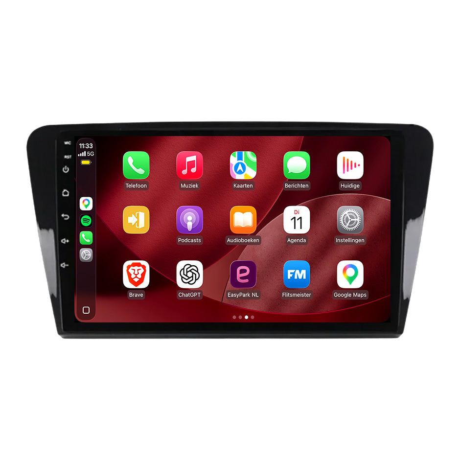 Skoda Rapid-radio med CarPlay och Android Auto | 2012–2019 | 9 tum | Android 15 | CTX-7211