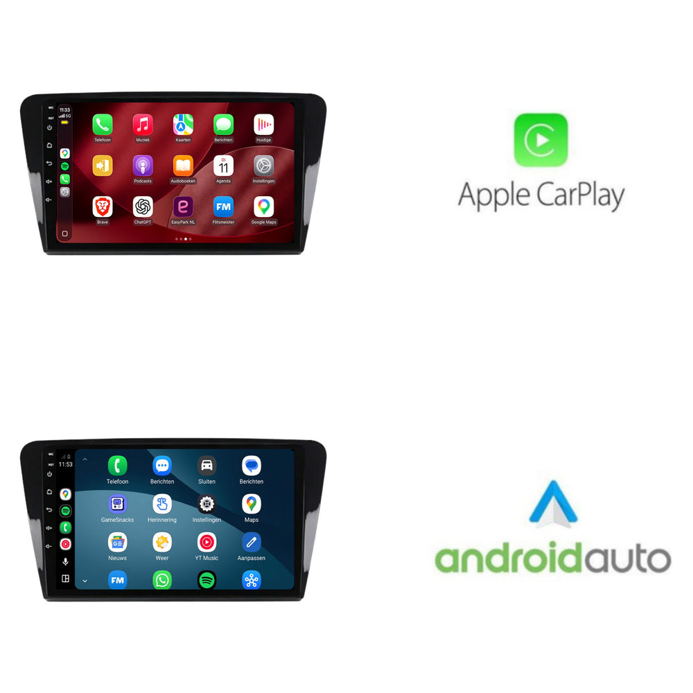 Skoda Rapid-radio med CarPlay och Android Auto | 2012–2019 | 9 tum | Android 15 | CTX-7211