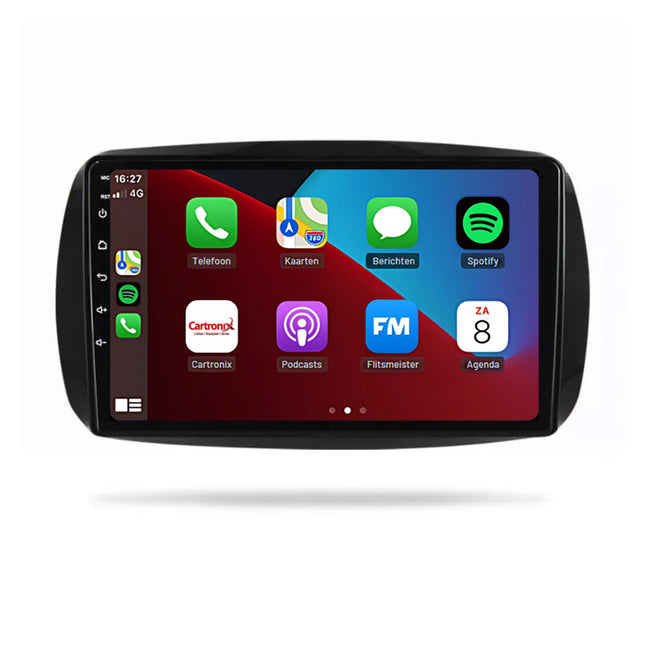 Smart Fortwo | Android 14 | 9 inch Autoradio | 2015 t/m 2019 | CarPlay & Android Auto
