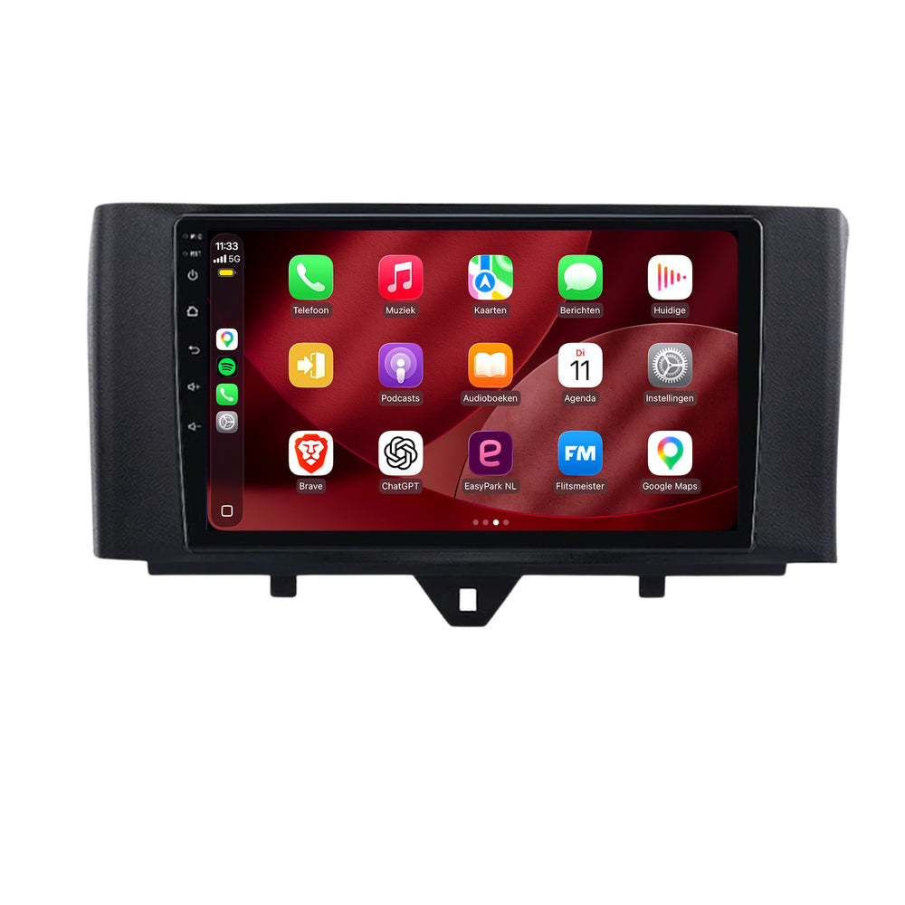 Smart Fortwo | Android 15 | 9 inch Autoradio | 2011 t/m 2015 | CarPlay & Android Auto