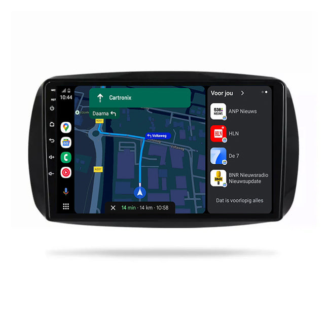 Smart Fortwo | Android 14 | 9 inch Autoradio | 2015 t/m 2019 | CarPlay & Android Auto