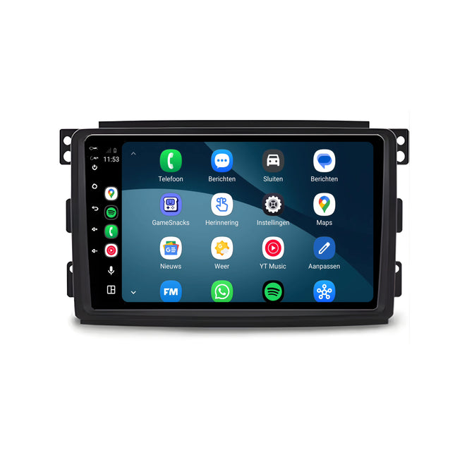 Smart Fortwo-radio med CarPlay & Android Auto | 2009–2015 | 9 tum | Android 15 | CTX-7270