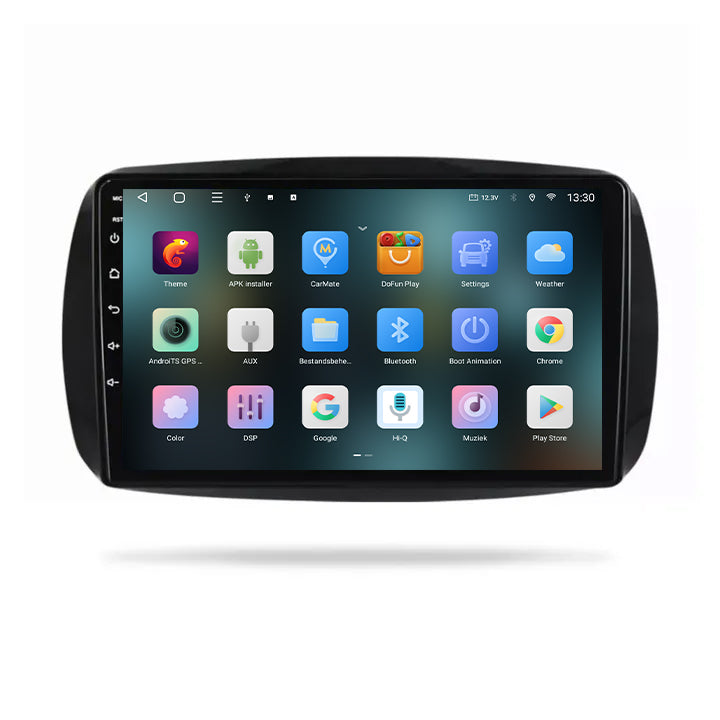 Smart Fortwo | Android 14 | 9 inch Autoradio | 2015 t/m 2019 | CarPlay & Android Auto