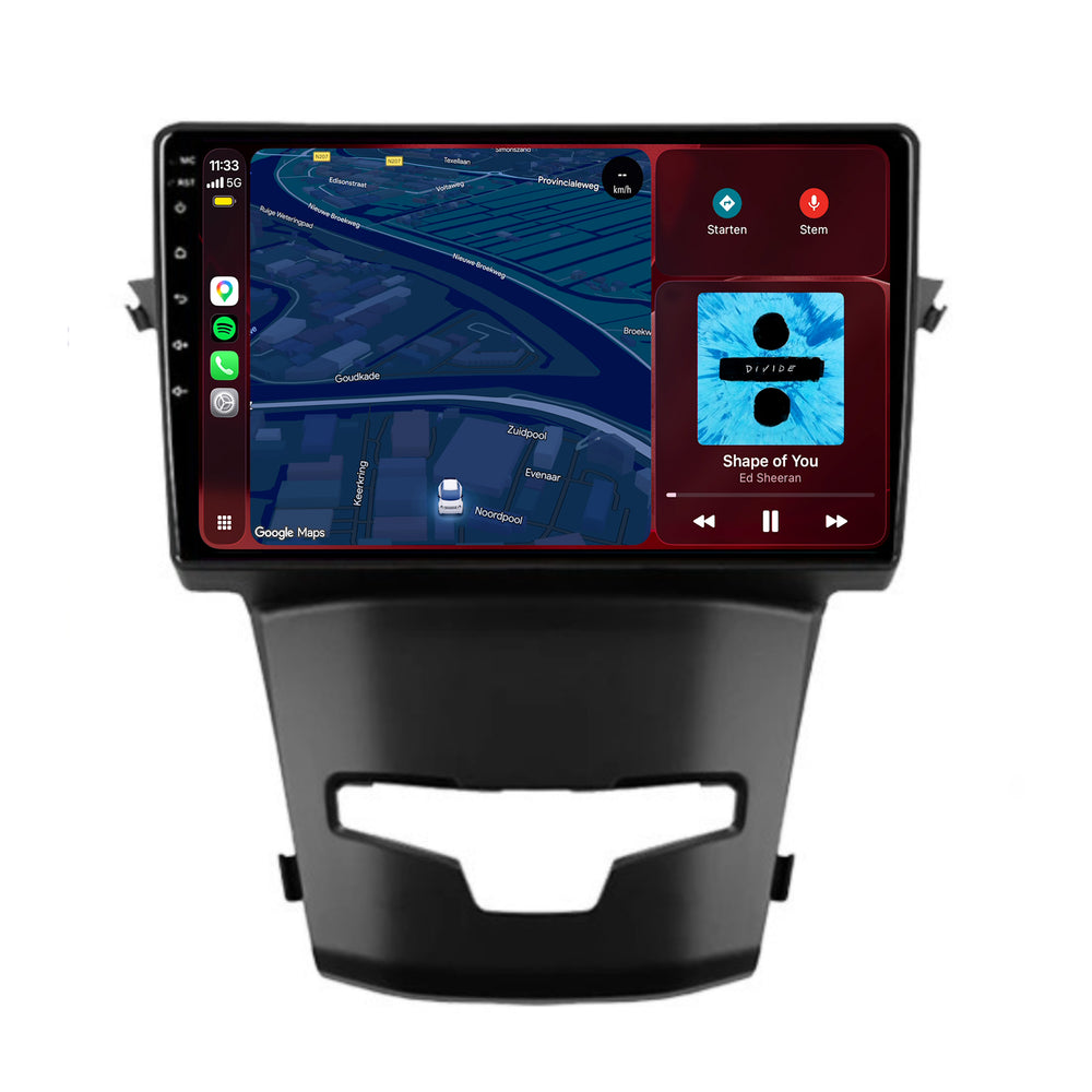 SsangYong Korando-radio med CarPlay og Android Auto | 2014–2018 | 9 tommer | Android 15 | CTX-7217
