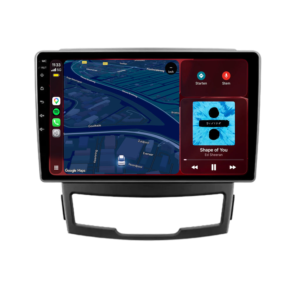 Autoradio CarPlay & Android Auto pour SsangYong Korando | 2011–2014 | 9 pouces | Android 15 | CTX-7259