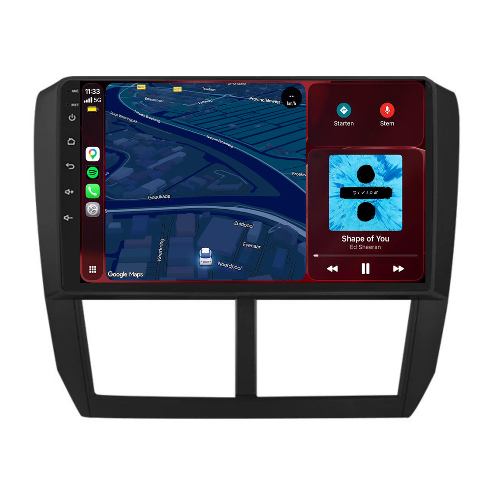Subaru Forester CarPlay & Android Auto radio | 2008 t/m 2012 | 9 inch | Android 15 | CTX-7132
