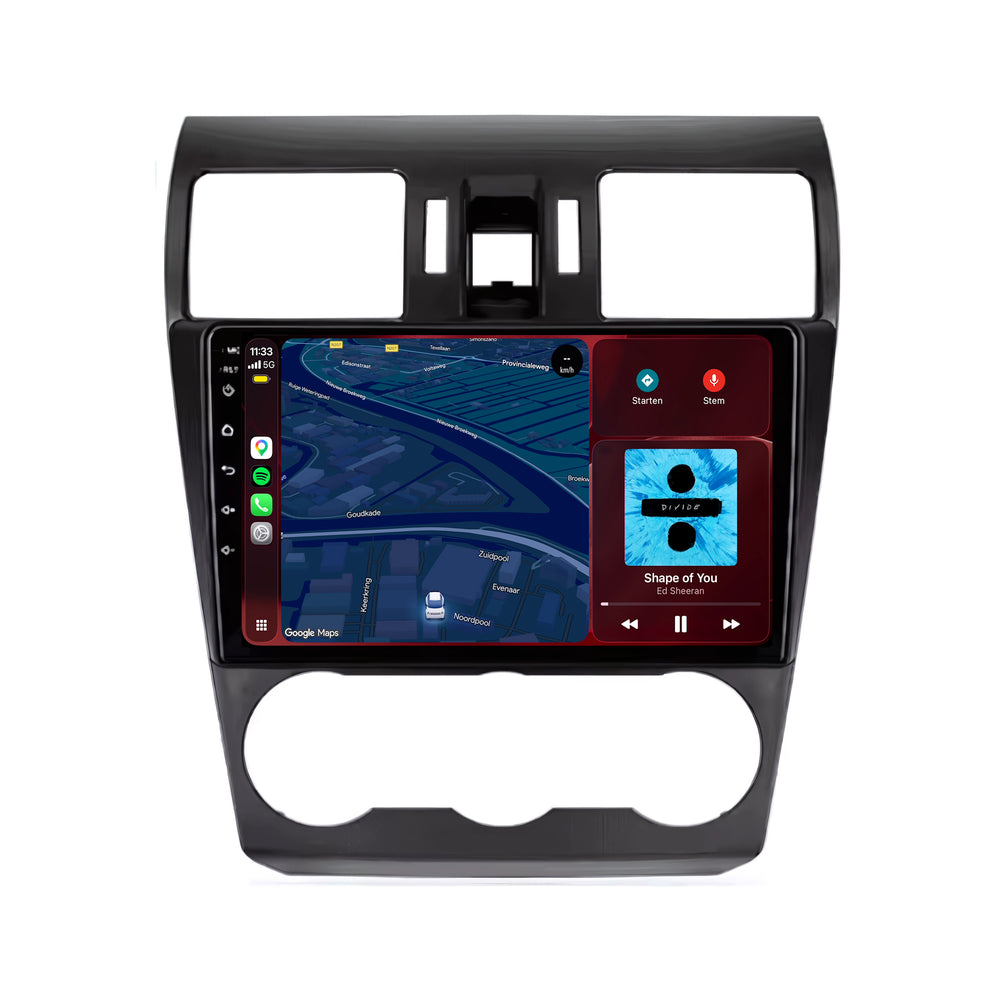 Subaru Forester CarPlay & Android Auto radio | 2014 t/m 2018 | 9 inch | Android 15 | Zwart | CTX-7090