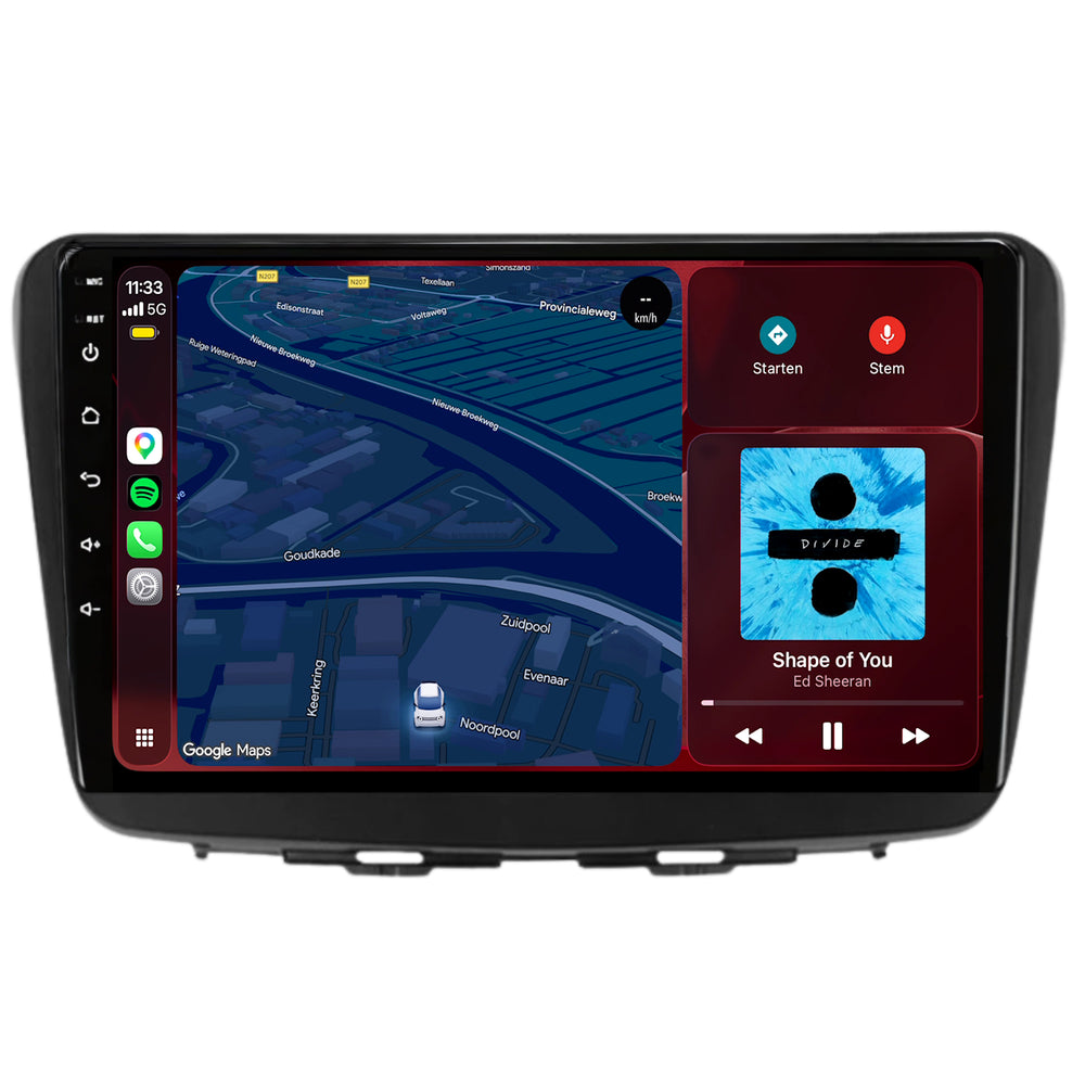 Suzuki Baleno CarPlay & Android Auto radio | 2015 t/m 2020 | 9 inch | Android 15 | Zwart | CTX-7143