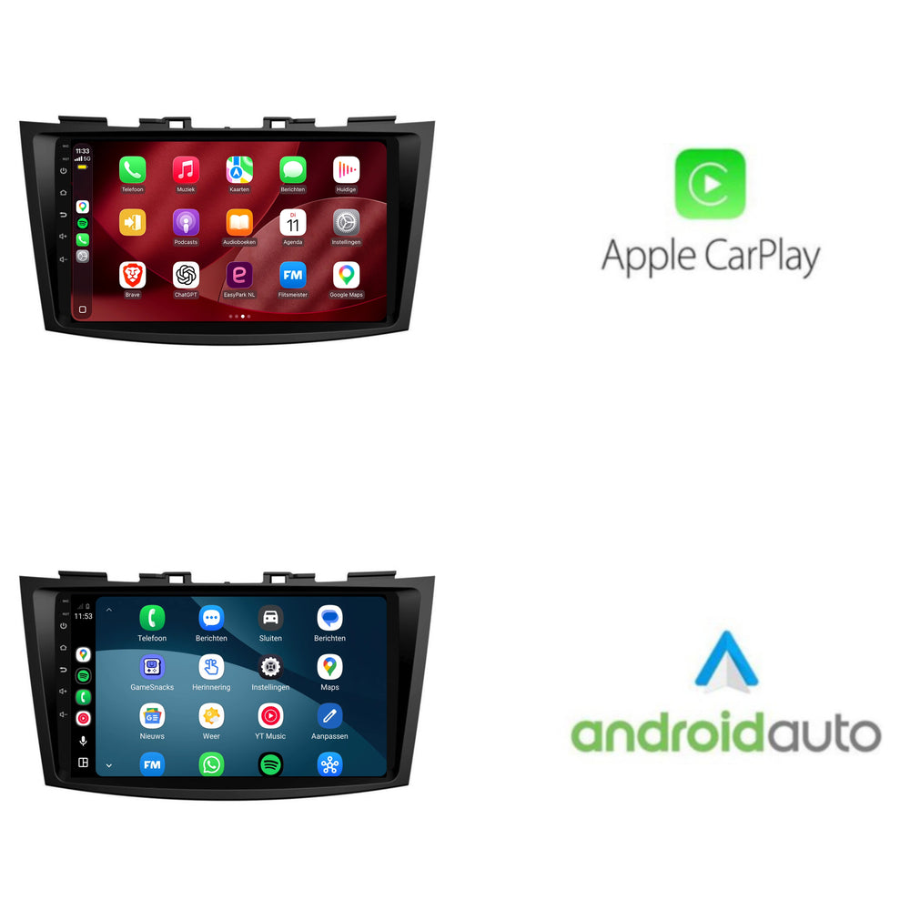 راديو Suzuki Swift مع CarPlay وAndroid Auto | 2011–2017 | 9 بوصة | Android 15 | CTX-7251