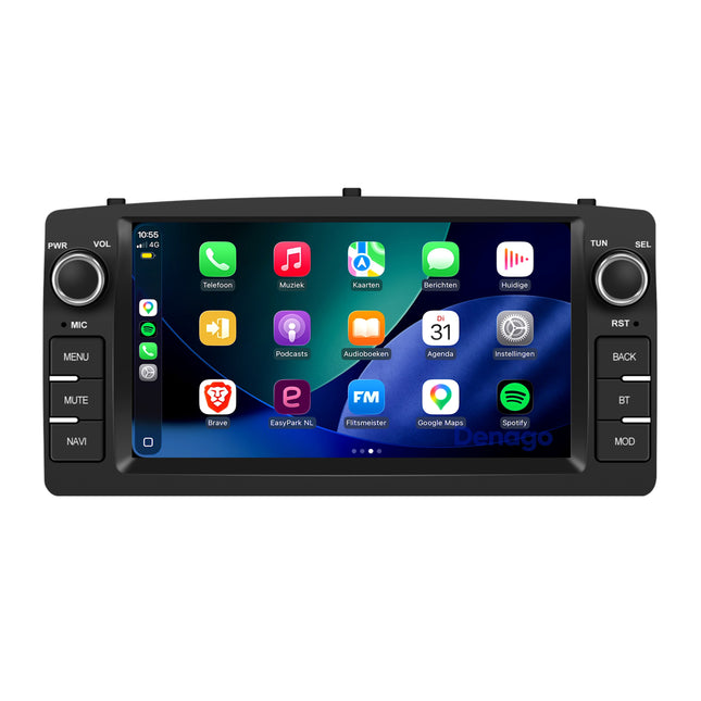 Toyota Corolla E120 CarPlay autoradio | 2002 t/m 2007 | Denago DNG-1199 | 7 inch | Android 13 | Draadloos CarPlay & Android Auto | 4GB + 64GB