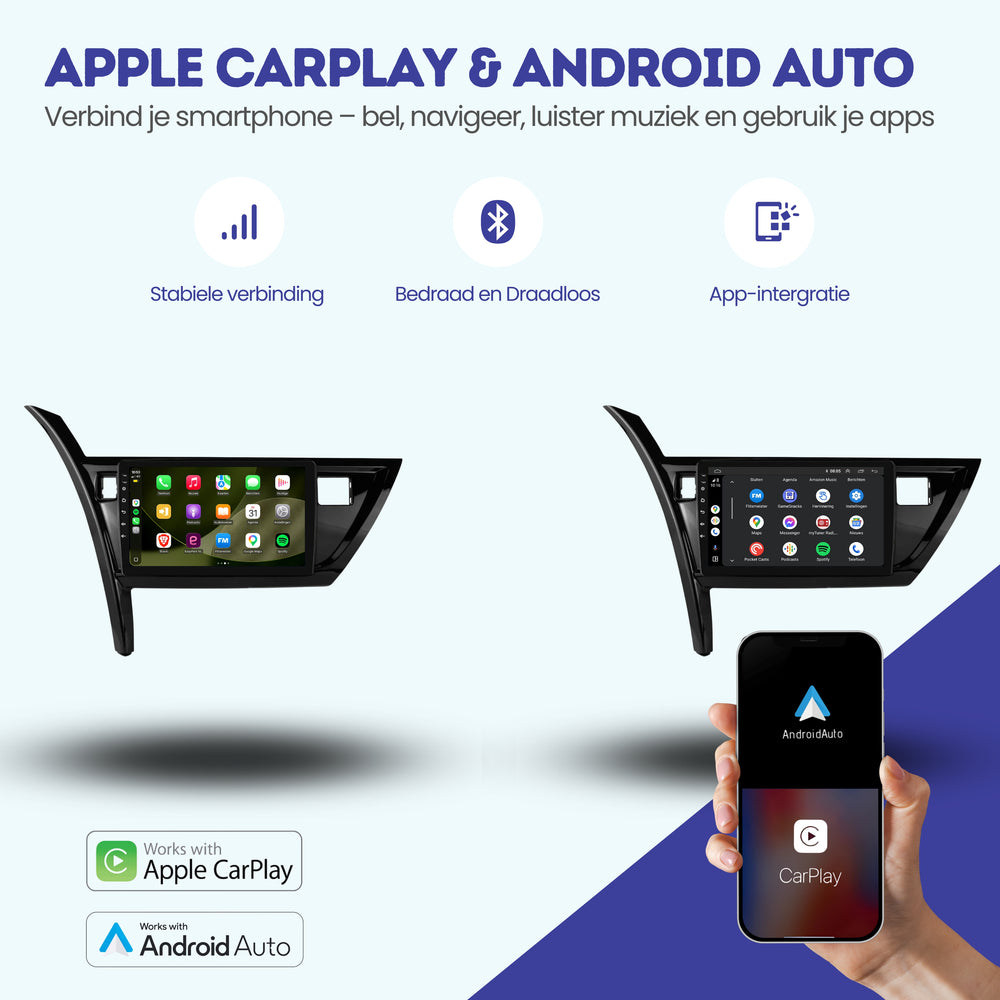 Toyota Auris | Android 13 | Autoradio | 2013 t/m 2015 | CarPlay & Android Auto