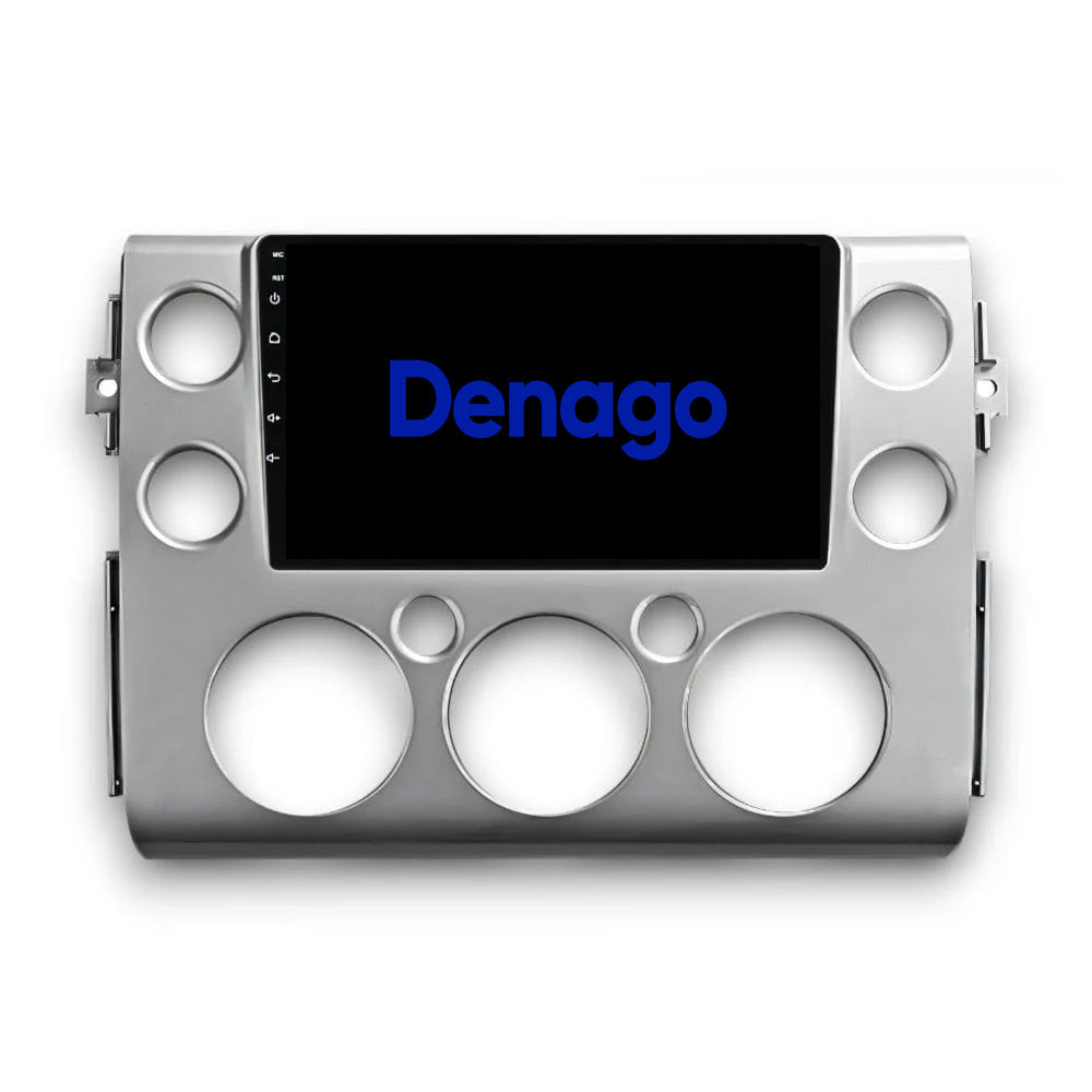 Autoradio compatible CarPlay pour Toyota FJ Cruiser (2006-2017) | Denago DNG-A313 | Écran 9 pouces | Android 13 | CarPlay sans fil & Android Auto | Cadre argenté