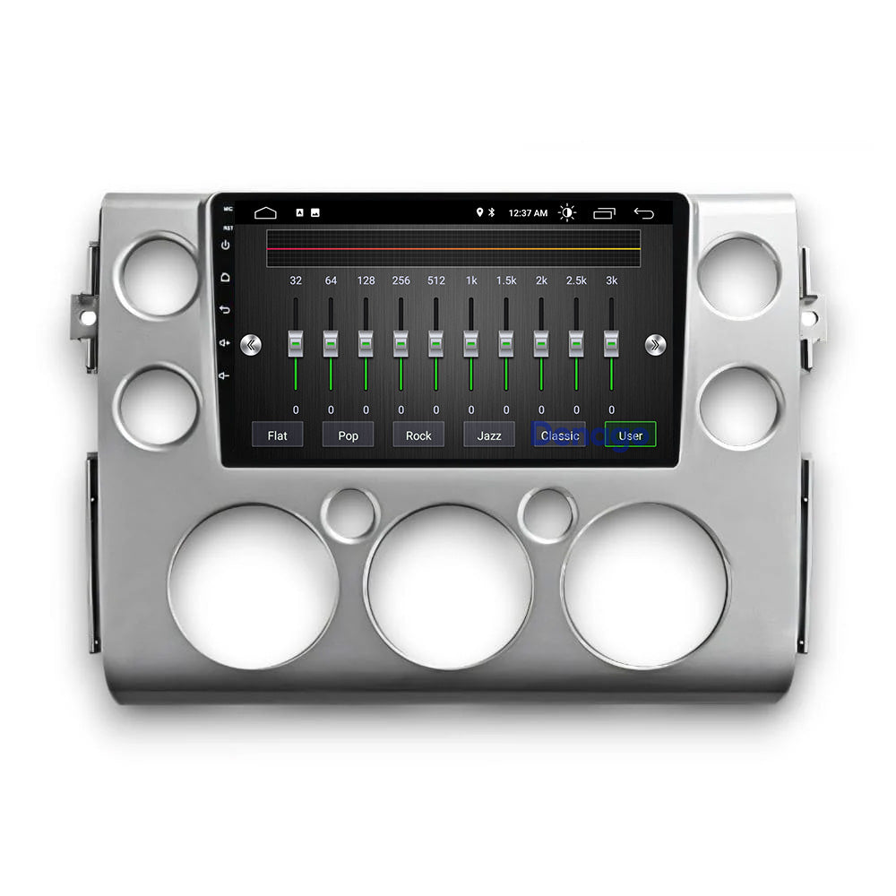 Autoradio compatible CarPlay pour Toyota FJ Cruiser (2006-2017) | Denago DNG-A313 | Écran 9 pouces | Android 13 | CarPlay sans fil & Android Auto | Cadre argenté
