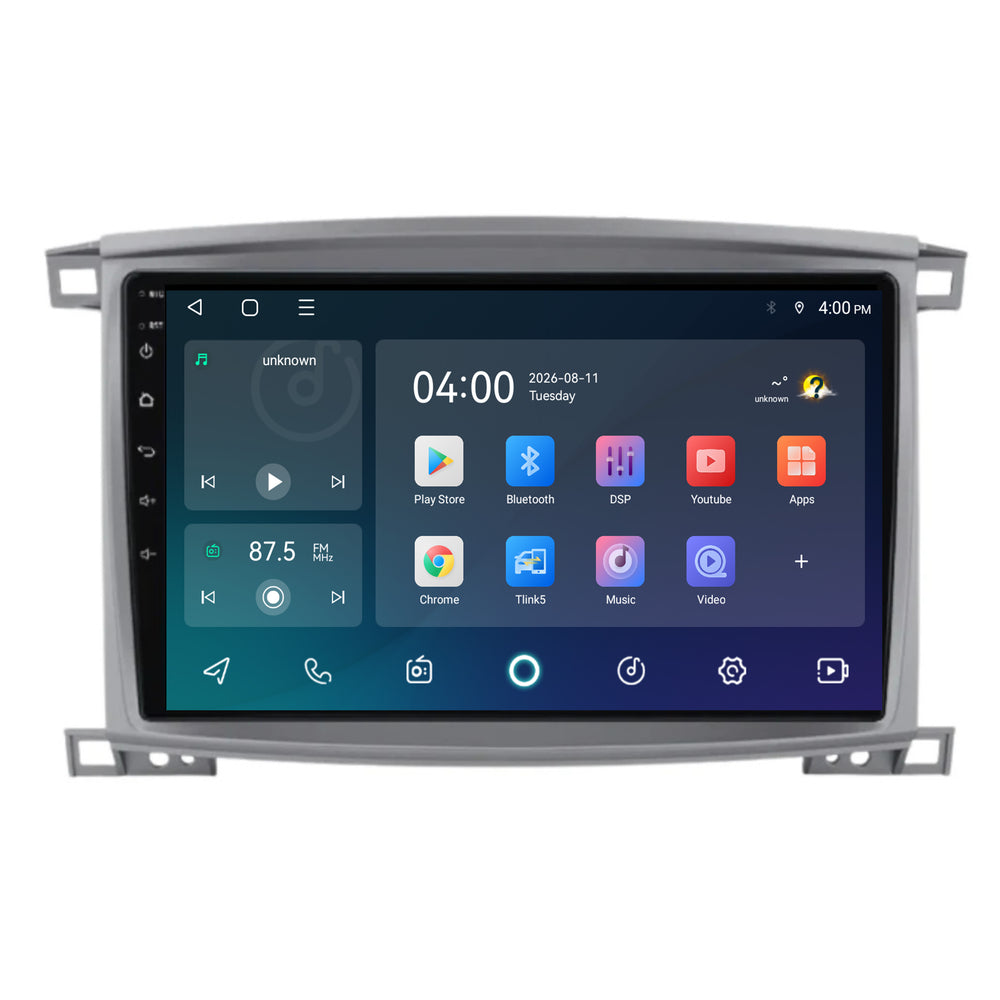 Autoradio CarPlay e Android Auto per Toyota Land Cruiser 100 | 2005–2007 | 9 pollici | Android 15 | CTX-7310