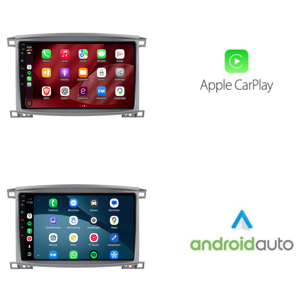 Autoradio CarPlay e Android Auto per Toyota Land Cruiser 100 | 2005–2007 | 9 pollici | Android 15 | CTX-7310