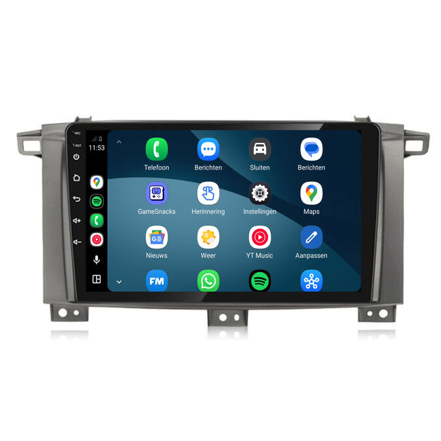 راديو CarPlay وAndroid Auto لسيارة Toyota Land Cruiser LC100 | 2005–2007 | 9 بوصات | Android 15 | CTX-7338