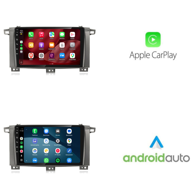 راديو CarPlay وAndroid Auto لسيارة Toyota Land Cruiser LC100 | 2005–2007 | 9 بوصات | Android 15 | CTX-7338