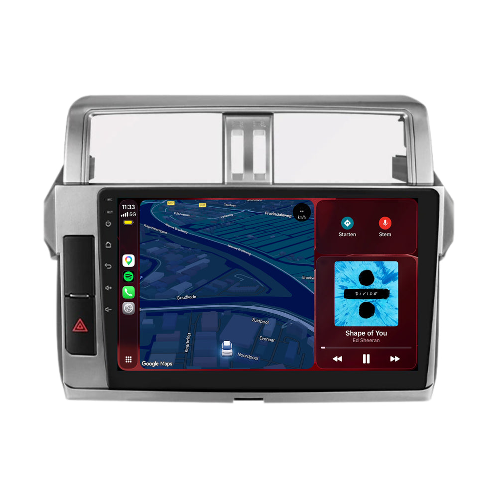 Radio CarPlay e Android Auto per Toyota Land Cruiser Prado 150 | 2013–2017 | 9 pollici | Android 15 | CTX-7452
