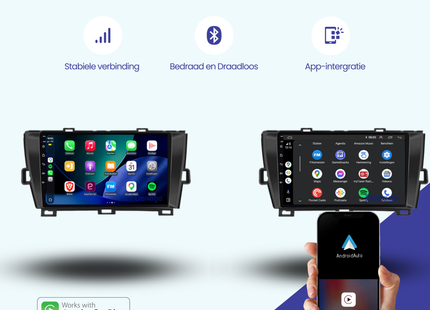 Toyota Prius CarPlay autoradio | 2009 t/m 2015 | Denago DNG-A397 | 9 inch | Android 13 | Draadloos CarPlay & Android Auto