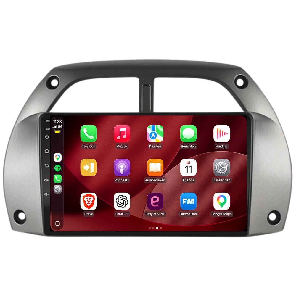 Toyota RAV4-radio med CarPlay och Android Auto | 2001–2003 | 9 tum | Android 15 | CTX-7206