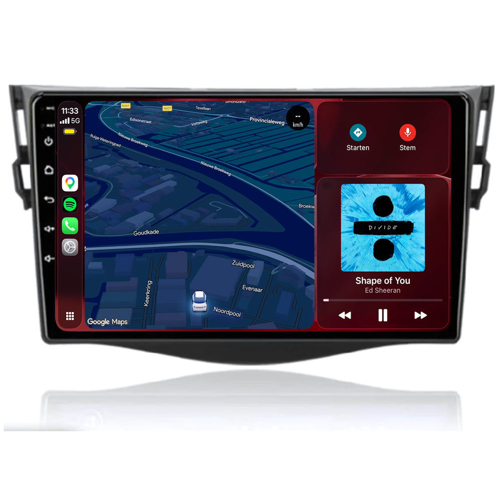 Toyota RAV4 | Android 15 | 9 inch Autoradio | 2006 t/m 2013 | CarPlay & Android Auto