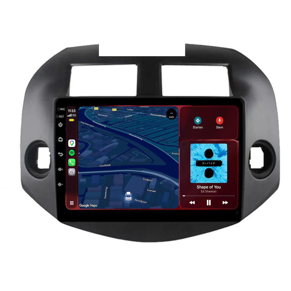 Radio CarPlay e Android Auto per Toyota RAV4 | 2007–2012 | 10 pollici | Android 15 | CTX-7314
