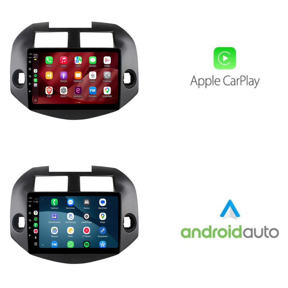 Radio CarPlay e Android Auto per Toyota RAV4 | 2007–2012 | 10 pollici | Android 15 | CTX-7314