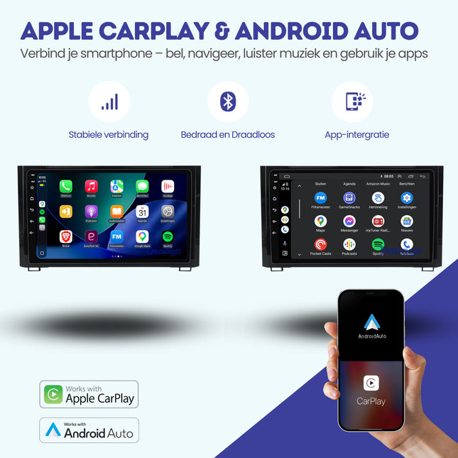Toyota Tundra CarPlay autoradio | 2014 t/m 2021 | Denago DNG-A506 | 9 inch | Android 13 | Draadloos CarPlay & Android Auto