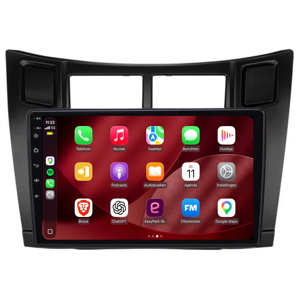 Toyota Yaris Radio mit CarPlay & Android Auto | 2005–2012 | 9 Zoll | Android 15 | CTX-7297