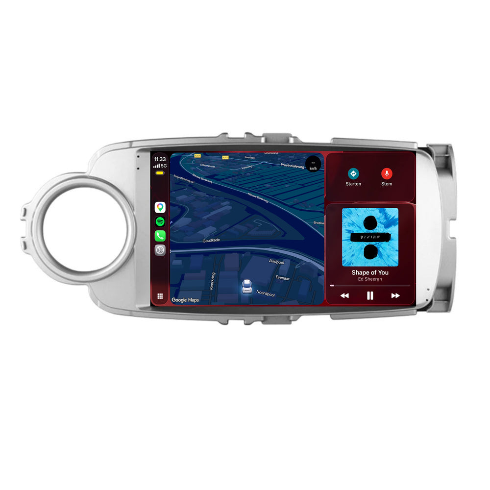 Toyota Yaris Radio mit CarPlay & Android Auto | 2011–2019 | 9 Zoll | Android 15 | CTX-7286