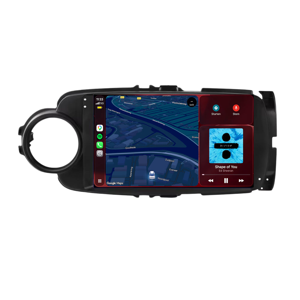 Toyota Yaris-radio med CarPlay og Android Auto | 2011–2019 | 9 tommer | Android 15 | CTX-7287