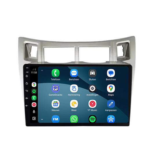 Toyota Yaris CarPlay- og Android Auto-radio | 2005–2012 | 9 inch | Android 15 | CTX-7289