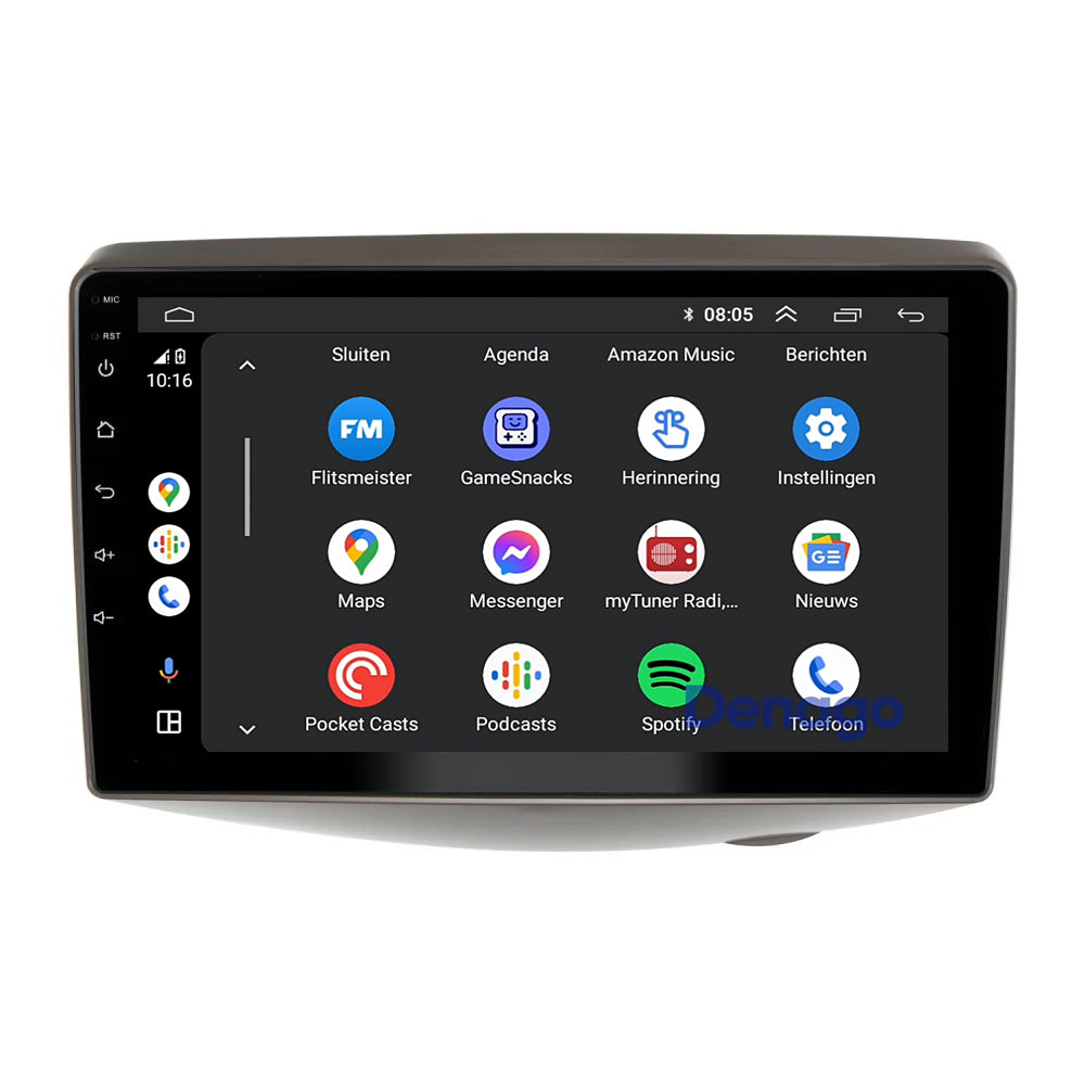 Toyota Yaris CarPlay autoradio Low versie | 1999 t/m 2005 | Denago DNG-A351 | 9 inch | Android 13 | Draadloos CarPlay & Android Auto