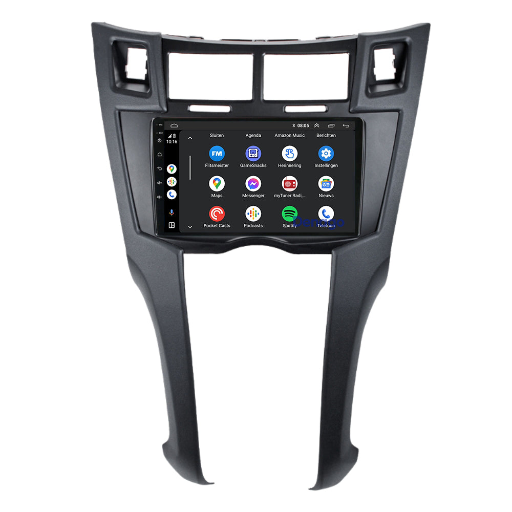 Toyota Yaris CarPlay autoradio | 2005 t/m 2012 | Denago DNG-A406 | 9 inch | Android 13 | Draadloos CarPlay & Android Auto