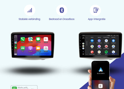 Toyota Yaris CarPlay autoradio Low versie | 1999 t/m 2005 | Denago DNG-A351 | 9 inch | Android 13 | Draadloos CarPlay & Android Auto