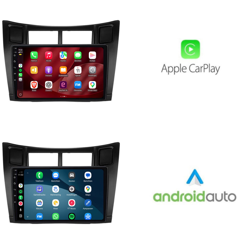 Toyota Yaris Radio mit CarPlay & Android Auto | 2005–2012 | 9 Zoll | Android 15 | CTX-7297