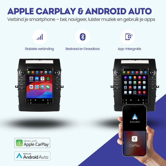 Toyota Corolla CarPlay autoradio | 2004 t/m 2009 | Denago DNG-A417 | 9.7 inch Tesla Style | Android 13 | Draadloos CarPlay & Android Auto