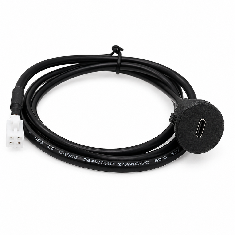USB-C naar 6-Pins Autoradio Adapter | USB-C Inbouwpoort voor Aftermarket