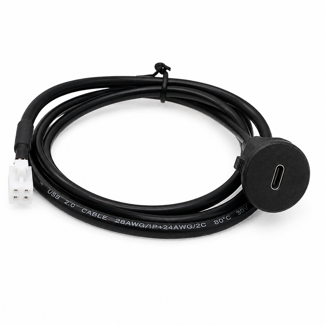 USB-C naar 6-Pins Autoradio Adapter | USB-C Inbouwpoort voor Aftermarket