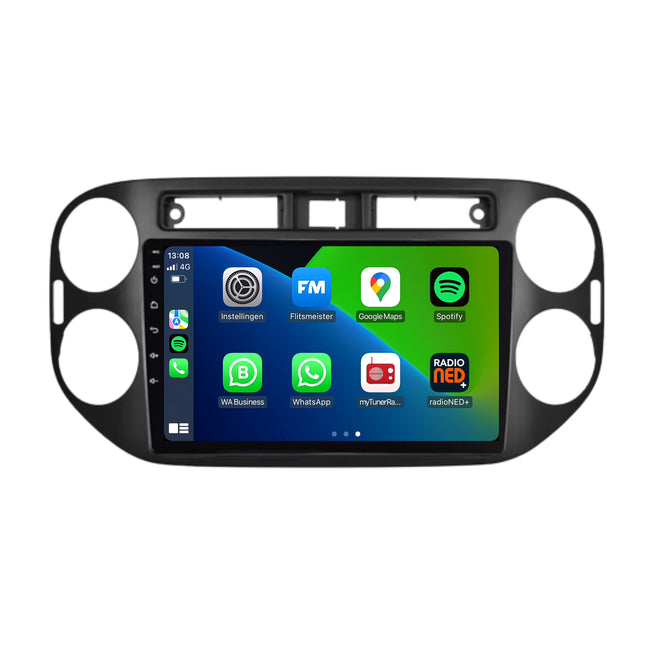 Volkswagen Tiguan | Android 13 | Autoradio | 2007 t/m 2015 | CarPlay & Android Auto | Glans Zwart