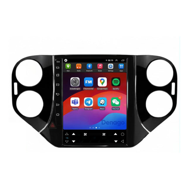 Volkswagen Tiguan CarPlay autoradio | 2007 t/m 2016 | Denago DNG-A419 | 9.7 inch Tesla Style | Android 13 | Draadloos CarPlay & Android Auto