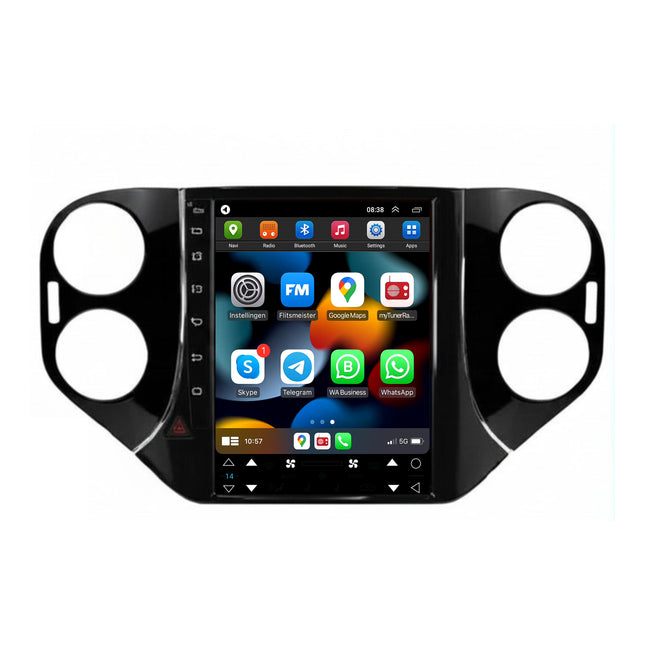 Volkswagen Tiguan Tesla Style | Android 13 | Autoradio | 2007 t/m 2016 | CarPlay & Android Auto