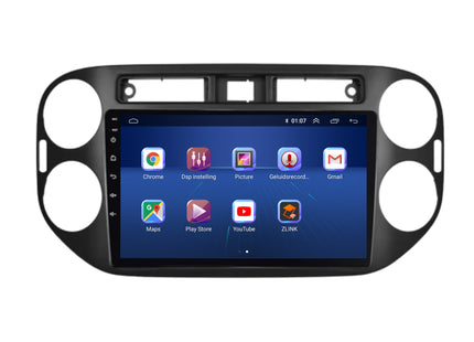 Volkswagen Tiguan | Android 13 | Autoradio | 2007 t/m 2015 | CarPlay & Android Auto | Glans Zwart