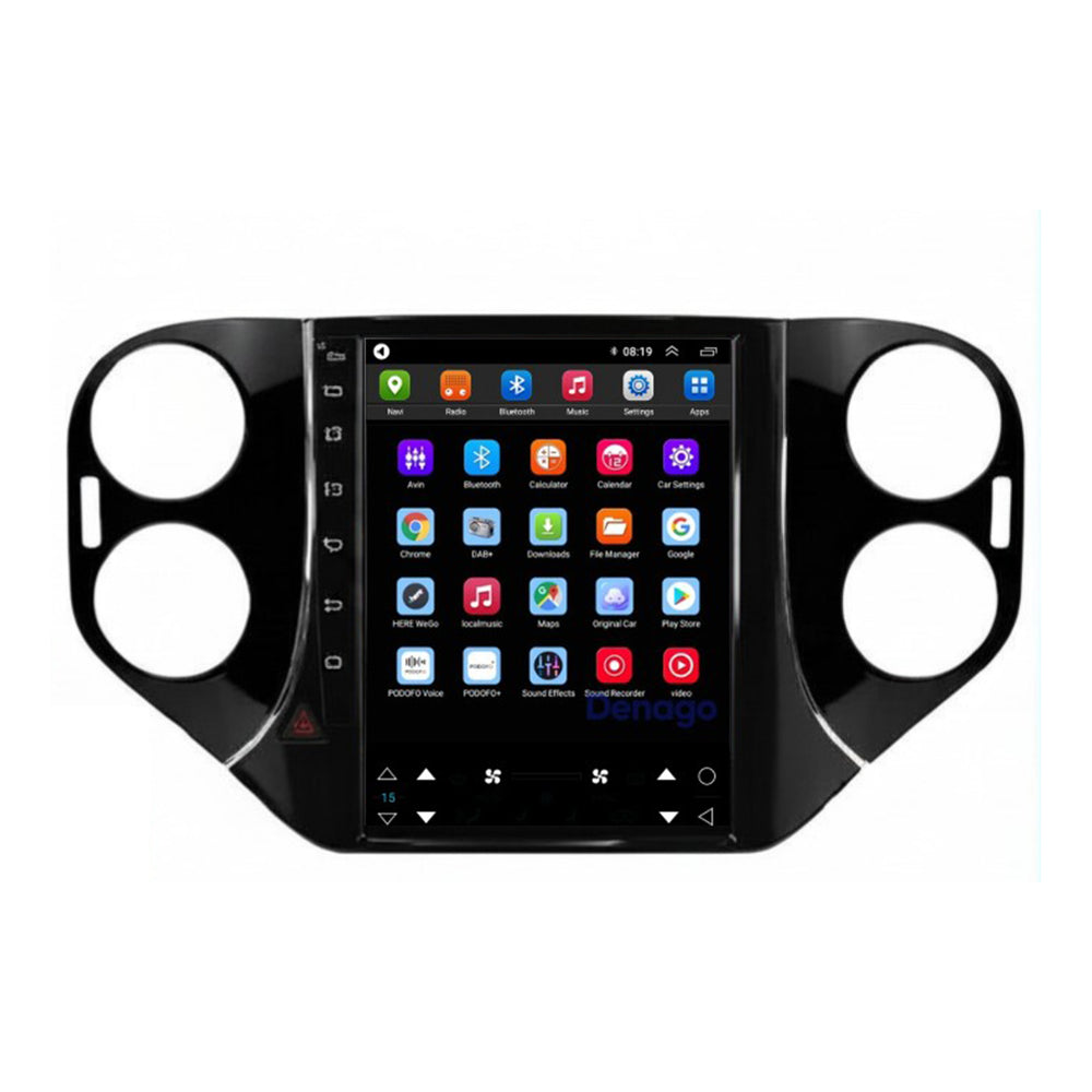 Volkswagen Tiguan CarPlay autoradio | 2007 t/m 2016 | Denago DNG-A419 | 9.7 inch Tesla Style | Android 13 | Draadloos CarPlay & Android Auto