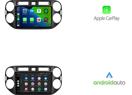 Volkswagen Tiguan | Android 13 | Autoradio | 2007 t/m 2015 | CarPlay & Android Auto | Glans Zwart